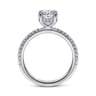 Hart - 14K White Gold Hidden Halo Oval Diamond Engagement Ring - 0.26 ct
