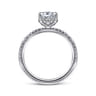 Hart - 14K White Gold Hidden Halo Oval Diamond Engagement Ring - 0.3 ct