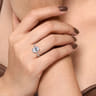 Hart - 14K White Gold Hidden Halo Oval Diamond Engagement Ring - 0.3 ct