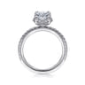 Hart - 14K White Gold Hidden Halo Oval Diamond Engagement Ring - 0.4 ct