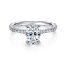 Noa - 14K White Gold Oval Diamond Engagement Ring - 0.42 ct