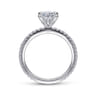 Noa - 14K White Gold Oval Diamond Engagement Ring - 0.42 ct