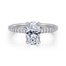 Noa - 14K White Gold Oval Diamond Engagement Ring - 0.45 ct