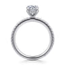 Noa - 14K White Gold Oval Diamond Engagement Ring - 0.45 ct