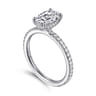 Noa - 14K White Gold Oval Diamond Engagement Ring - 0.45 ct