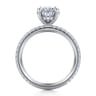 Noa - 14K White Gold Oval Diamond Engagement Ring - 0.45 ct