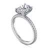 Noa - 14K White Gold Oval Diamond Engagement Ring - 0.45 ct