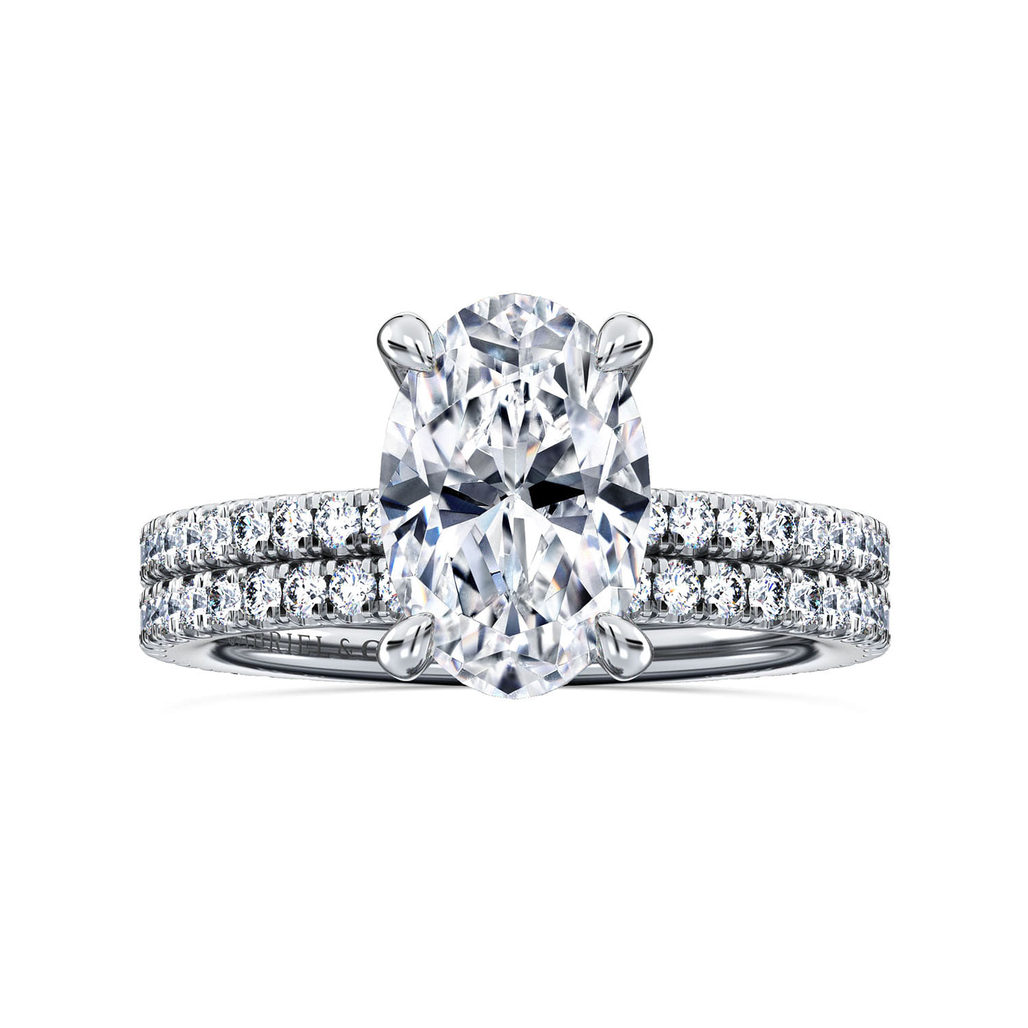 Noa - 14K White Gold Oval Diamond Engagement Ring - 0.45 ct - Shot 4