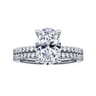 Noa - 14K White Gold Oval Diamond Engagement Ring - 0.45 ct