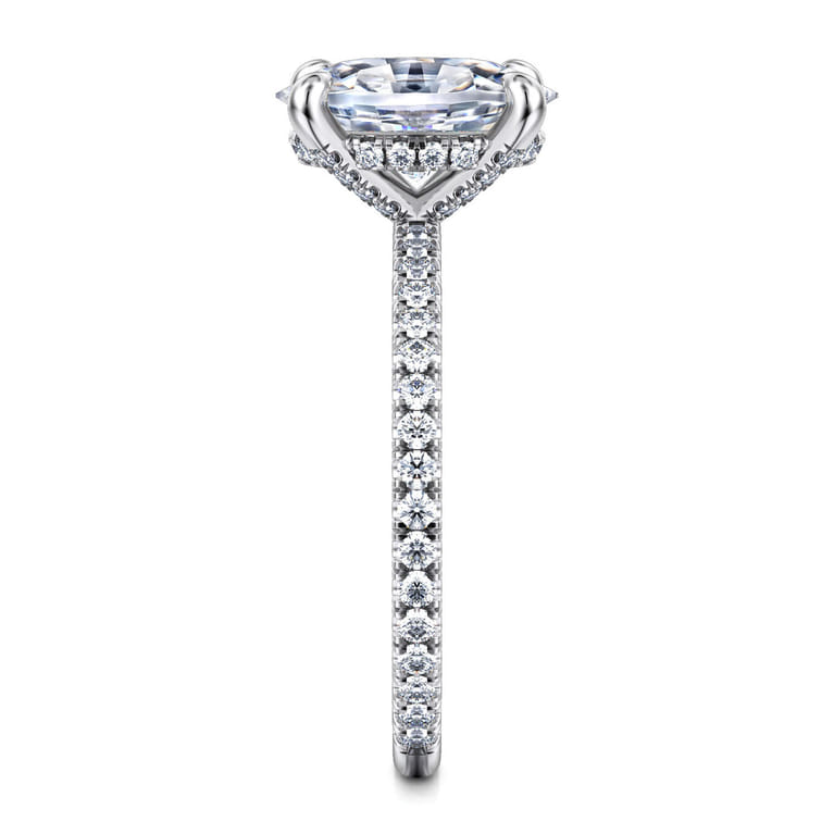 Noa - 14K White Gold Oval Diamond Engagement Ring - 0.45 ct - Shot 5