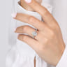 Noa - 14K White Gold Oval Diamond Engagement Ring - 0.45 ct