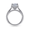 Camden - 14K White Gold Hidden Halo Oval Diamond Engagement Ring - 0.6 ct