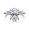 Ericka - 14K White Gold Oval Diamond Engagement Ring - 0.16 ct