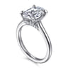 Ericka - 14K White Gold Oval Diamond Engagement Ring - 0.16 ct