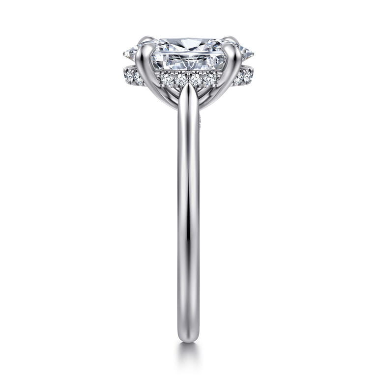 Ericka - 14K White Gold Oval Diamond Engagement Ring - 0.16 ct - Shot 4