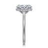 Ericka - 14K White Gold Oval Diamond Engagement Ring - 0.16 ct
