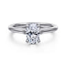 Ericka - 14K White Gold Oval Diamond Engagement Ring - 0.15 ct
