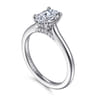 Ericka - 14K White Gold Oval Diamond Engagement Ring - 0.15 ct