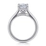 Ericka - 14K White Gold Oval Diamond Engagement Ring - 0.13 ct