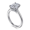 Ericka - 14K White Gold Oval Diamond Engagement Ring - 0.13 ct