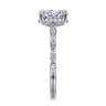 Adeena - 14K White Gold Oval Hidden Halo Diamond Engagement Ring - 0.3 ct