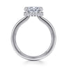 Sandi - 14K White Gold East West Oval Diamond Engagement Ring - 0.11 ct