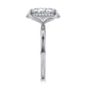 Bonnie - 14K White Gold Oval Hidden Halo Diamond Engagement Ring - 0.12 ct