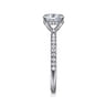 Allison - 14K White Gold Oval Hidden Halo Diamond and Engagement Ring - 0.25 ct