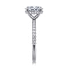 Allison - 14K White Gold Oval Hidden Halo Diamond Engagement Ring - 0.25 ct
