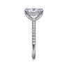 Allison - 14K White Gold Oval Hidden Halo Diamond and Engagement Ring - 0.25 ct