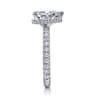 Alina - 14K White Gold Hidden Halo Pear Shape Diamond Engagement Ring - 0.55 ct