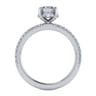 Hart - 14K White Gold Hidden Halo Pear Shape Diamond Engagement Ring - 0.27 ct
