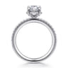Hart - 14K White Gold Hidden Halo Pear Shape Diamond Engagement Ring - 0.3 ct