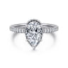 Senne - 14K White Gold Emerald Cut Diamond Engagement Ring - 0.35 ct