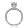 Caly - 14K White Gold Pear Shape Halo Diamond Engagement Ring - 0.5 ct