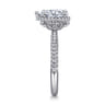 Caly - 14K White Gold Pear Shape Halo Diamond Engagement Ring - 0.5 ct