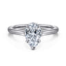 Ericka - 14K White Gold Pear Shape Diamond Engagement Ring - 0.12 ct