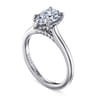Ericka - 14K White Gold Pear Shape Diamond Engagement Ring - 0.12 ct