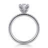 Allison - 14K White Gold Pear Shape Hidden Halo Diamond Engagement Ring - 0.24 ct