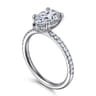 Allison - 14K White Gold Pear Shape Hidden Halo Diamond Engagement Ring - 0.24 ct