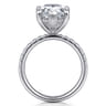 Adela - 14K White Gold Pear Shape Hidden Halo Diamond Engagement Ring - 0.4 ct