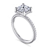 Hart - 14K White Gold Princess Hidden Halo Diamond Engagement Ring - 0.3 ct