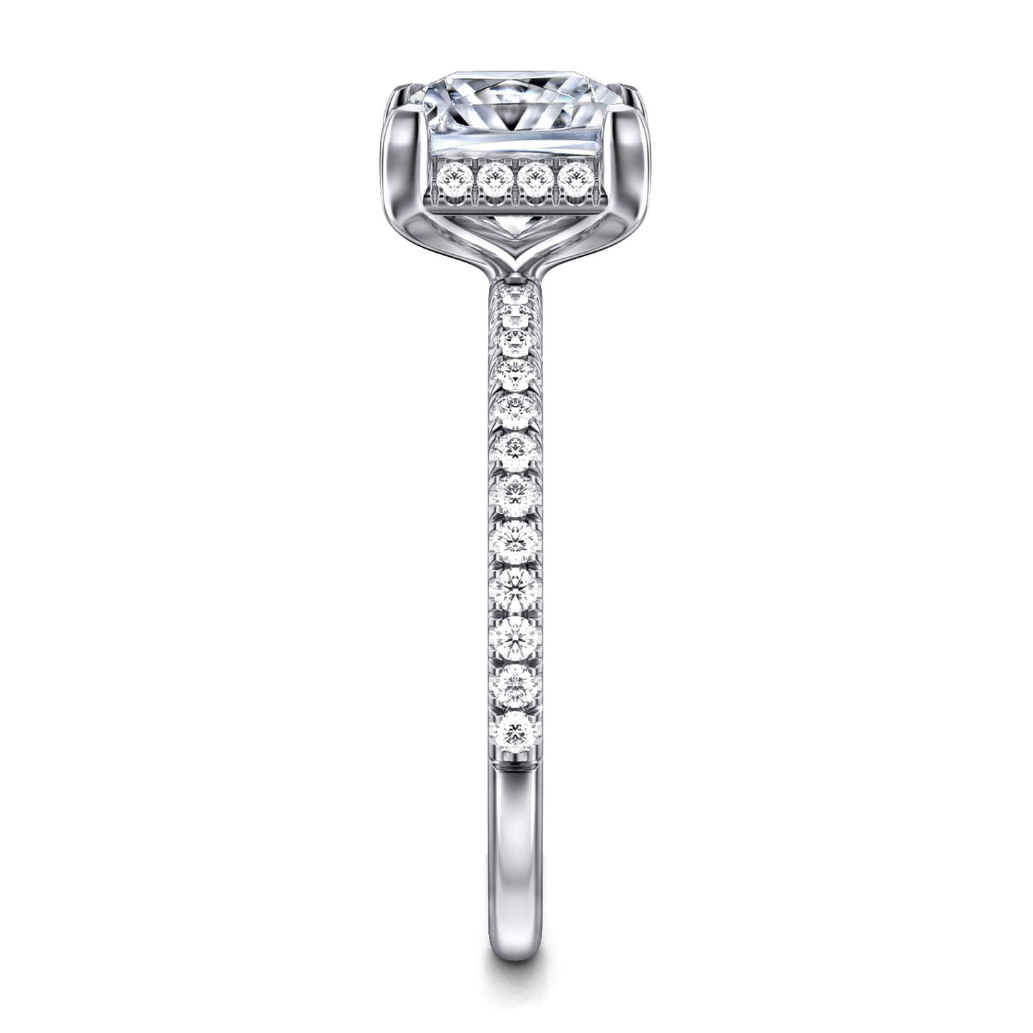 Hart - 14K White Gold Princess Hidden Halo Diamond Engagement Ring - 0.3 ct - Shot 5