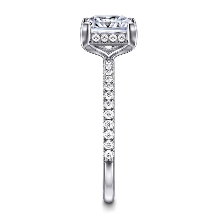 Hart - 14K White Gold Princess Hidden Halo Diamond Engagement Ring - 0.3 ct - Shot 5