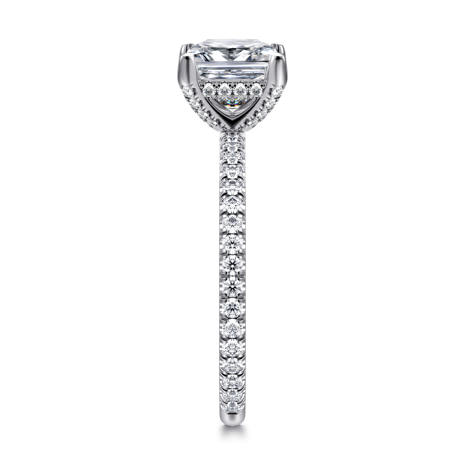 Noa - 14K White Gold Princess Cut Diamond Engagement Ring - 0.45 ct - Shot 4