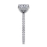Noa - 14K White Gold Princess Cut Diamond Engagement Ring - 0.45 ct