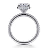 Senne - 14K White Gold Princess Cut Diamond Engagement Ring - 0.4 ct