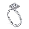 Senne - 14K White Gold Princess Cut Diamond Engagement Ring - 0.4 ct