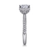 Caly - 14K White Gold Princess Halo Diamond Engagement Ring - 0.5 ct
