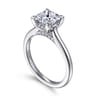 Ericka - 14K White Gold Princess Cut Diamond Engagement Ring - 0.12 ct
